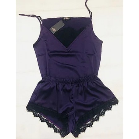 Женское белье для дома и сна майка и шорты 039 фиолетовый